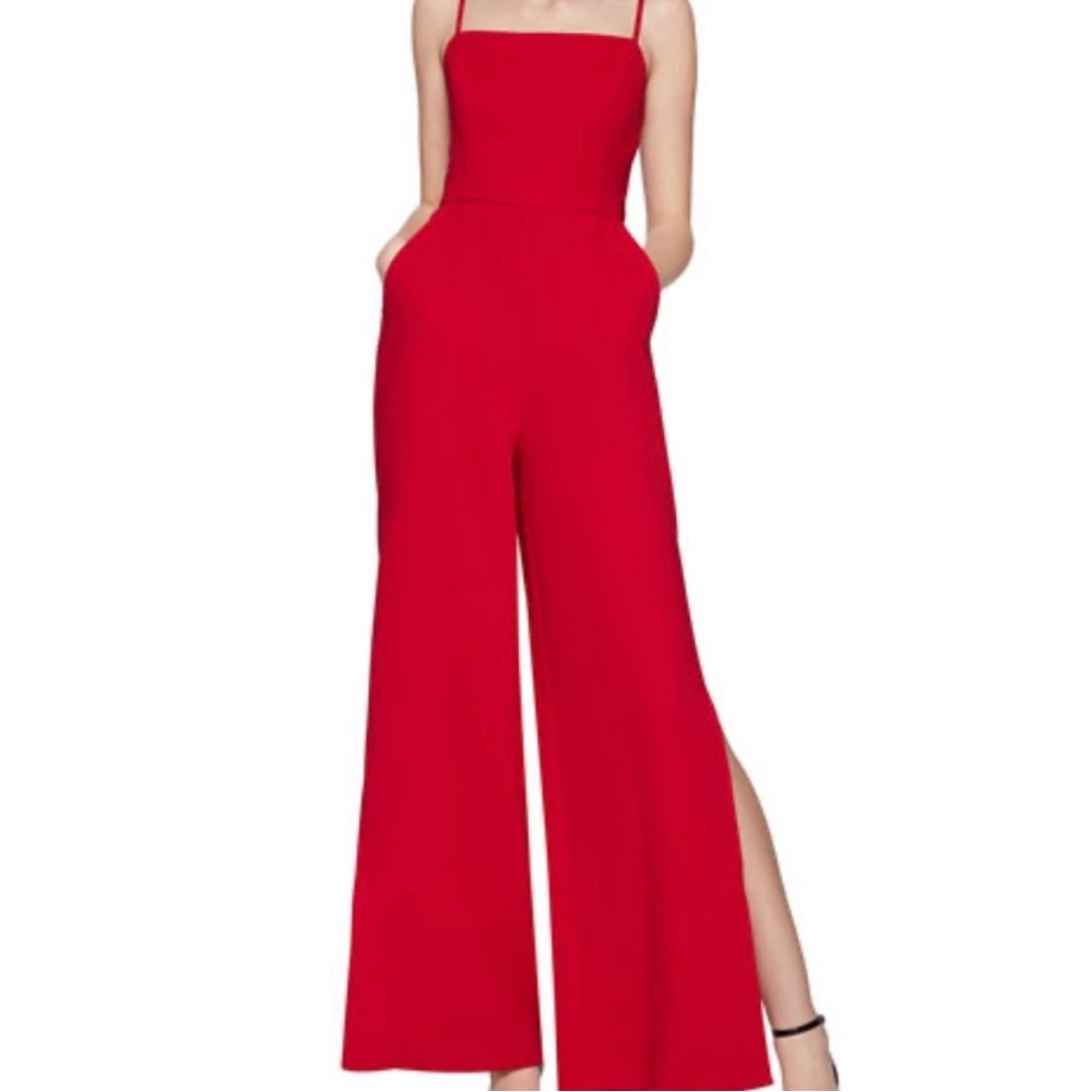 Preowned BCBGeneration Elegant Red Jumpsuit Size 0